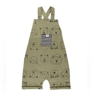 Turtledove London‎ Cub Face Shortie Green Dungaree 1-2 Years